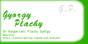 gyorgy plachy business card
